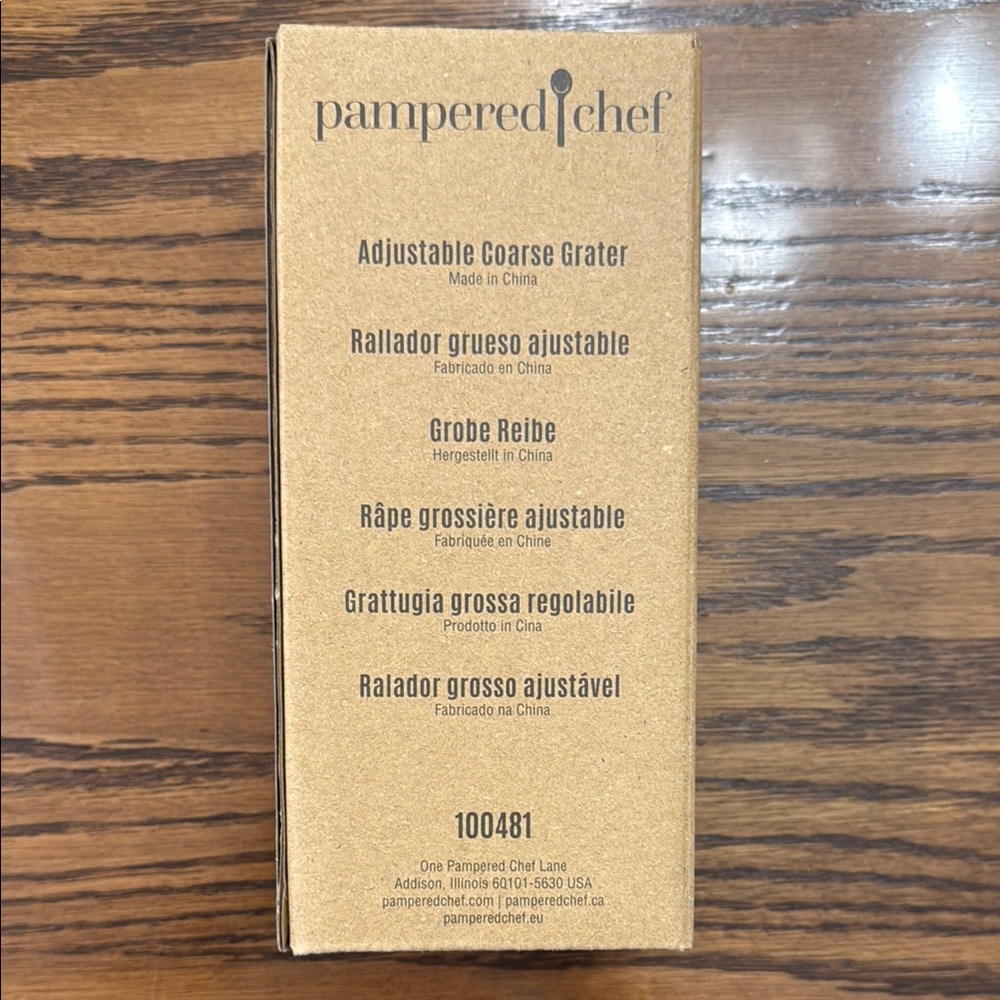 Pampered Chef Adjustable Coarse Grater - New